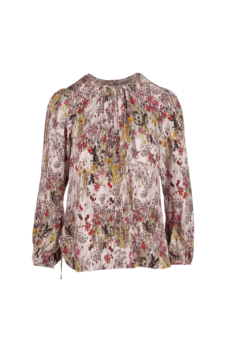 Keyhole Blouse - Blush English Garden