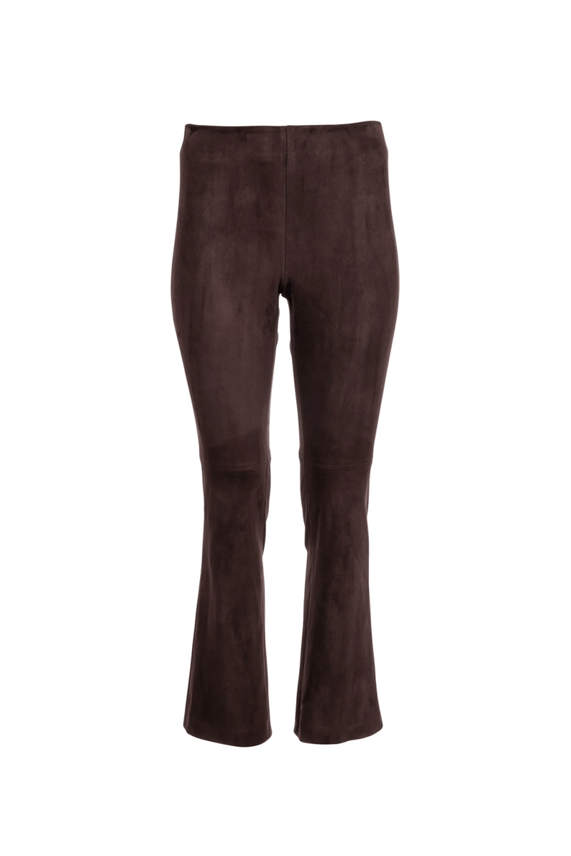 Suede Kick Flare Pant - Chocolate