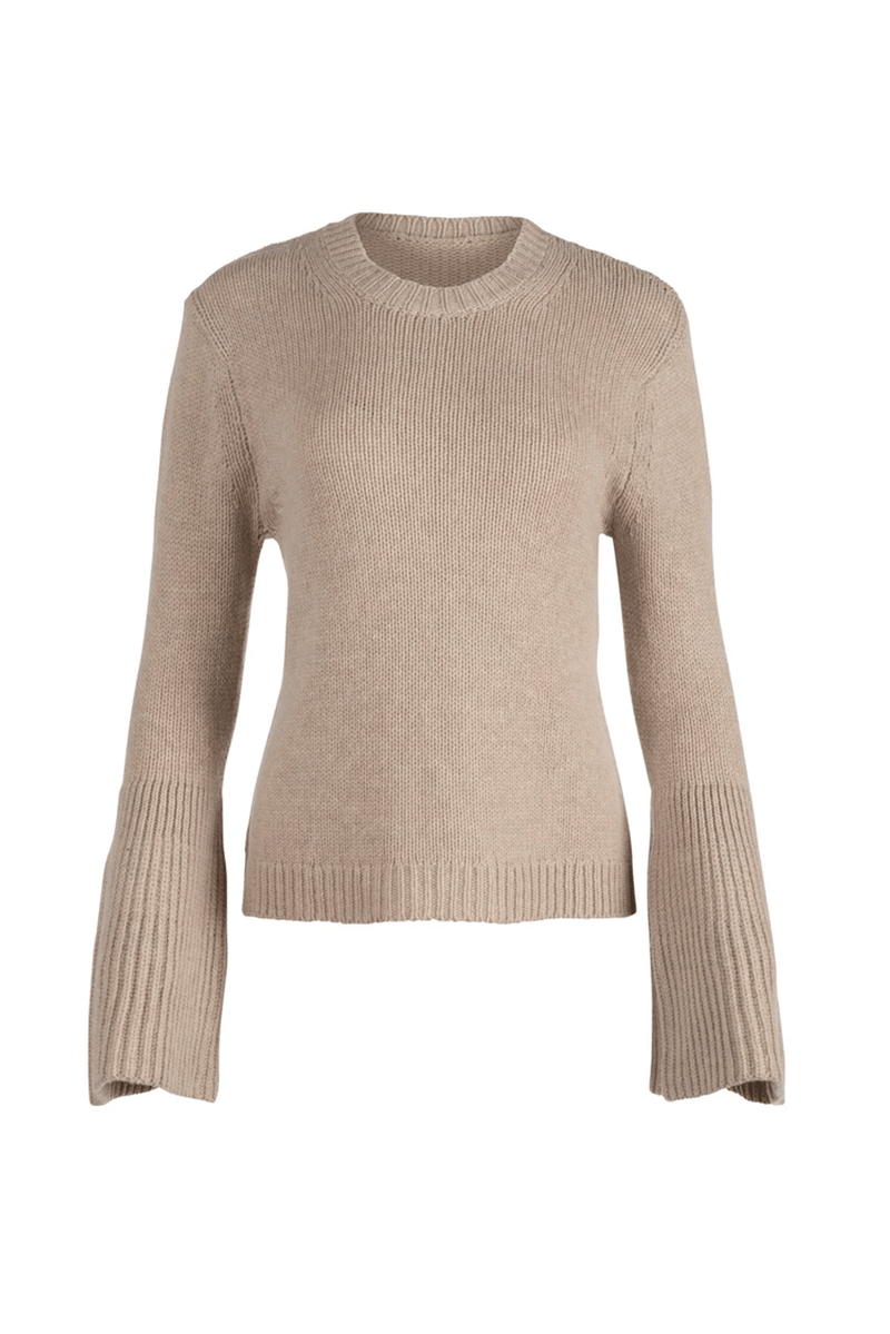 Trumpet Sleeve Sweater - Sand