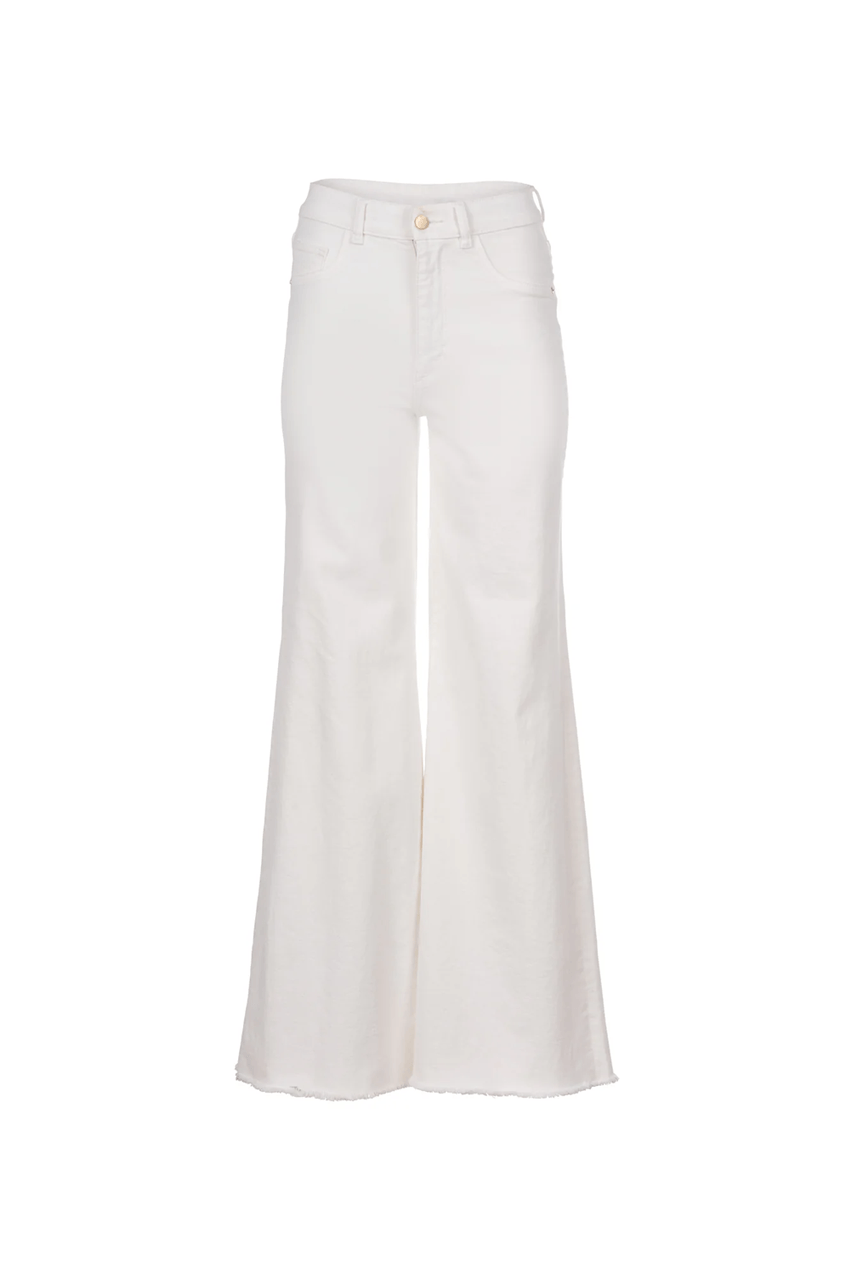 Hepburn Wide Leg Jean - White