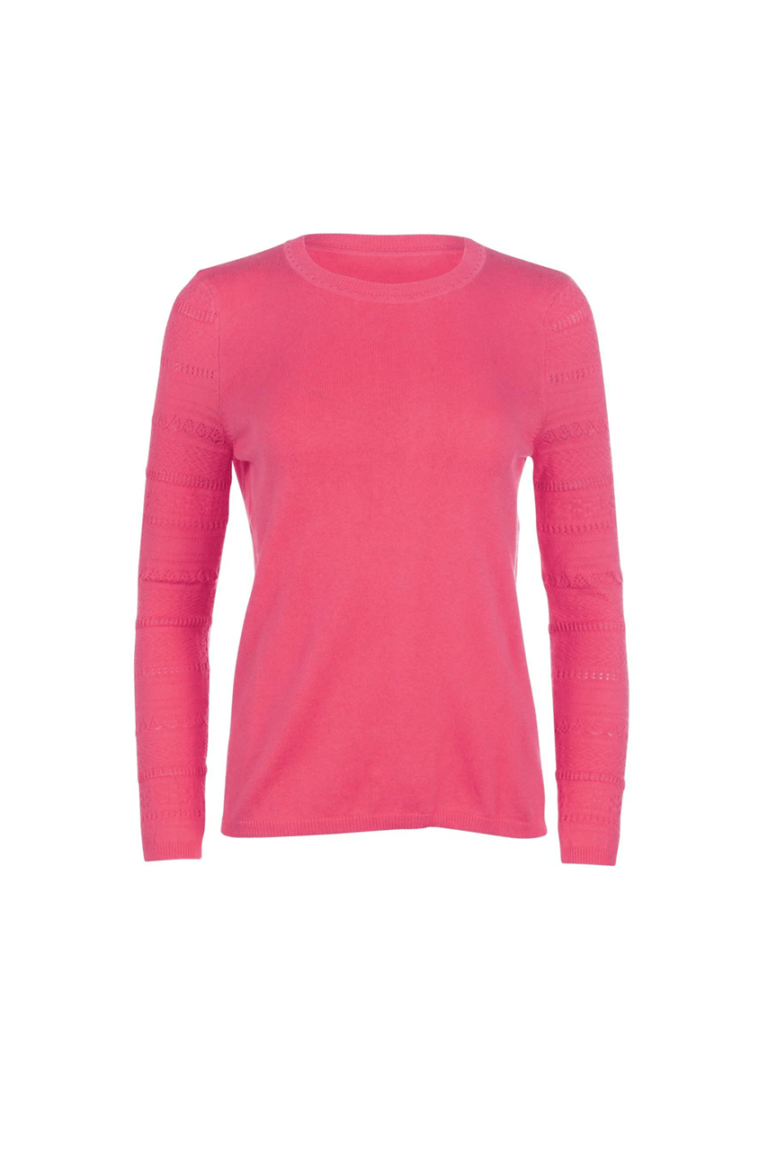 Pointelle Sweater - Pomegranate