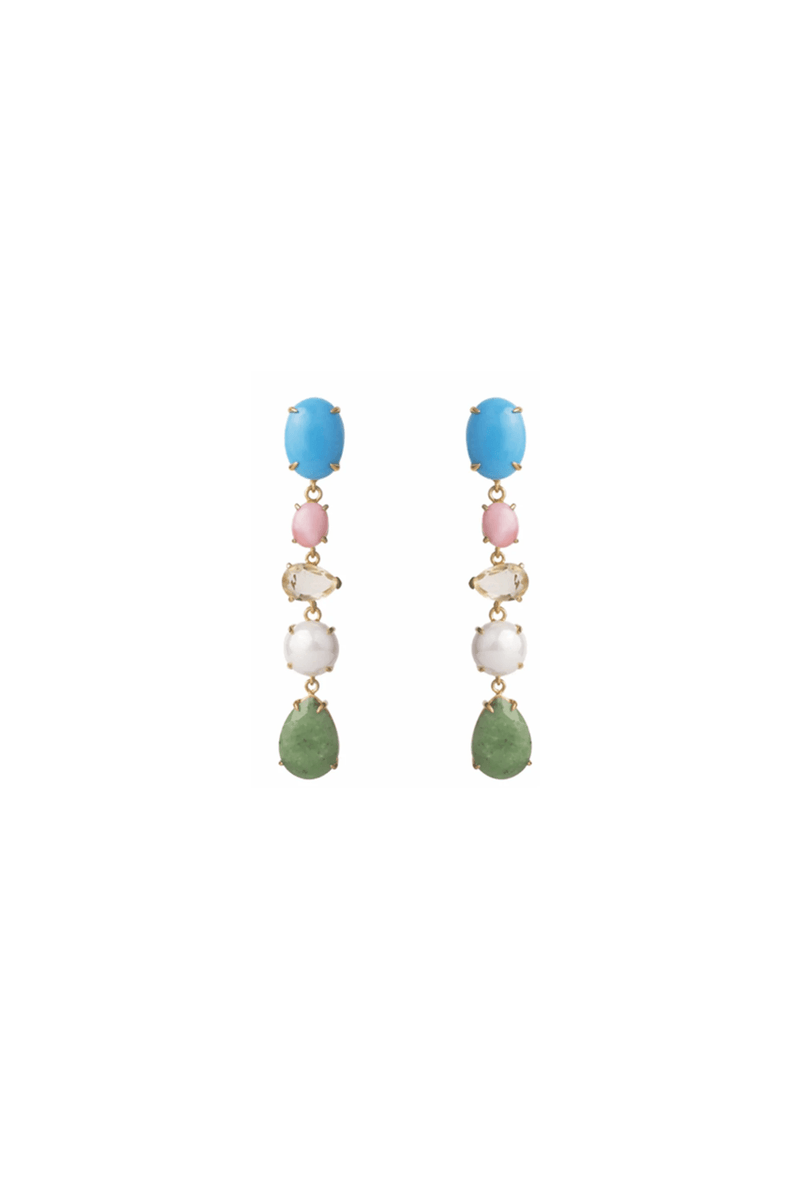 Multi Color Drop Earrings