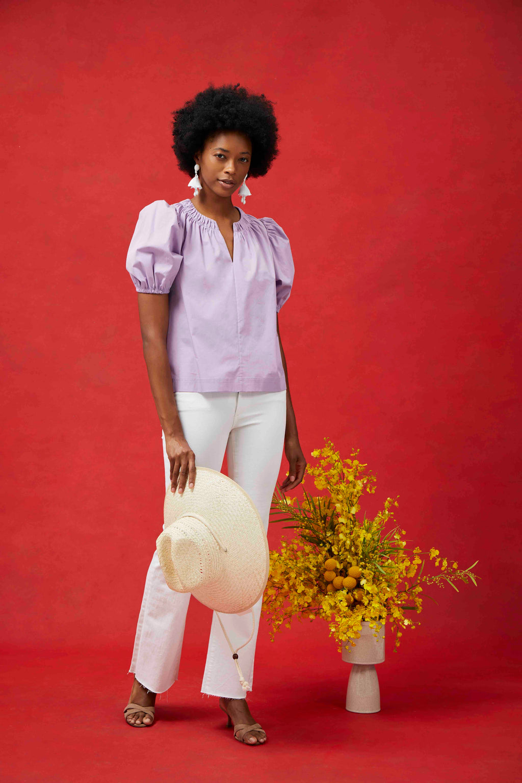 Puff Blouse - Lilac