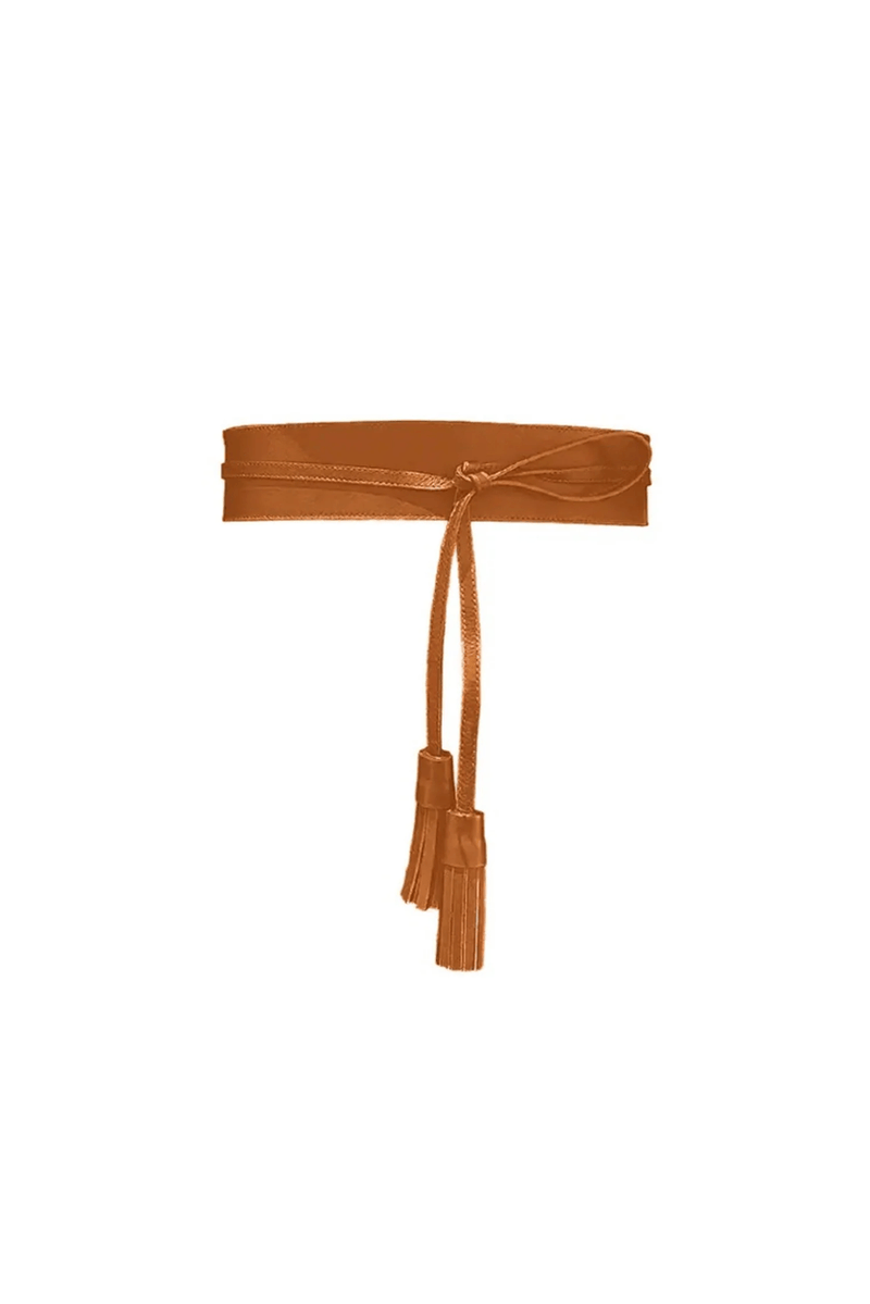 Tassel Belt - Saddle Leather