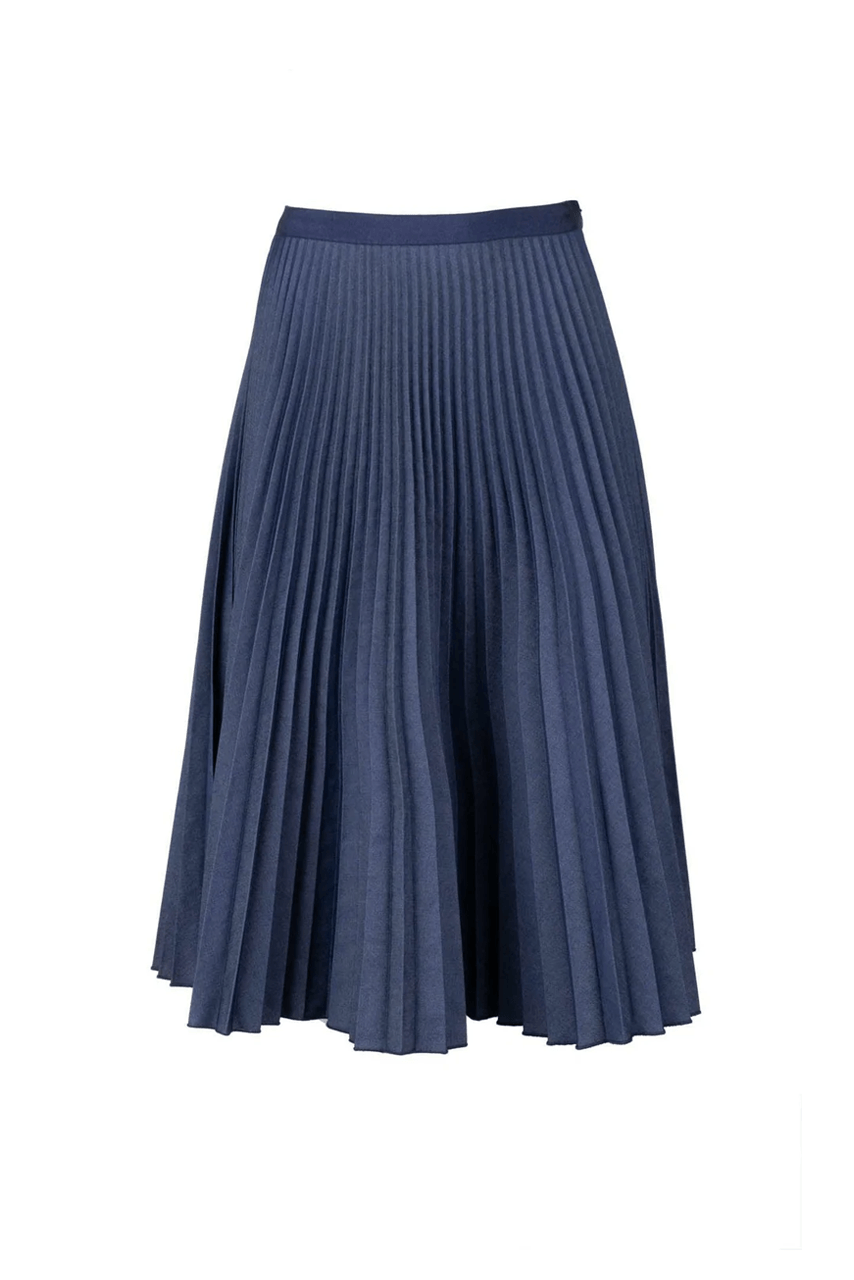 Pleated Skirt - Indigo Denim