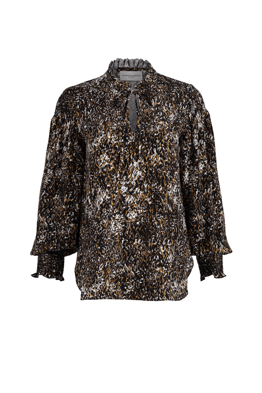 Saffron Blouse - Black Serengeti