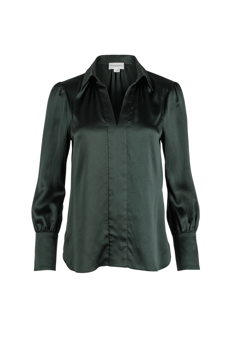 Laurel Blouse - Hunter Green