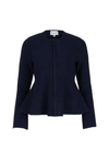 Flare Knit Blazer - Navy