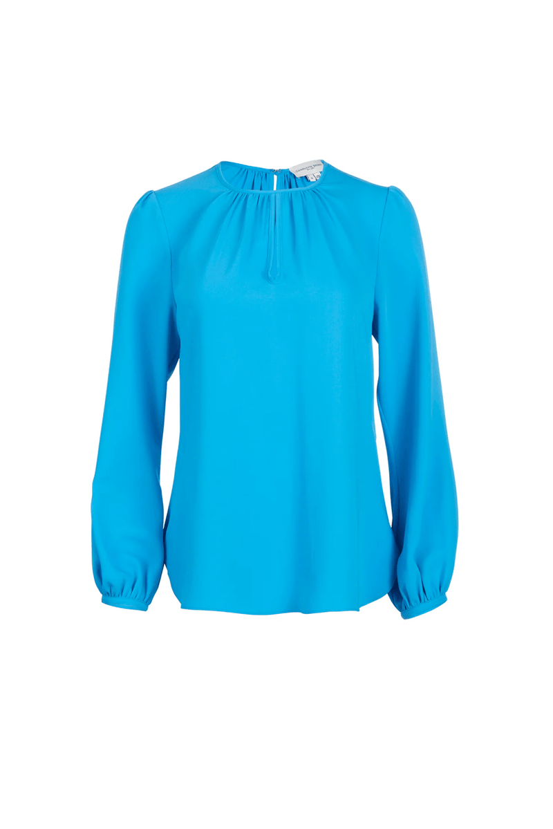 Keyhole Blouse - Azul