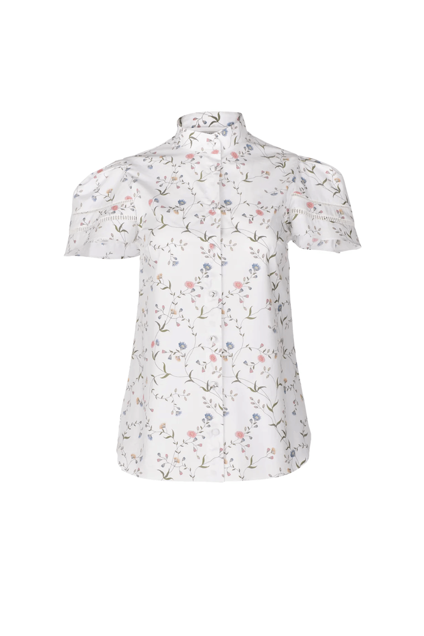 Trellis Blouse - Floral Vine