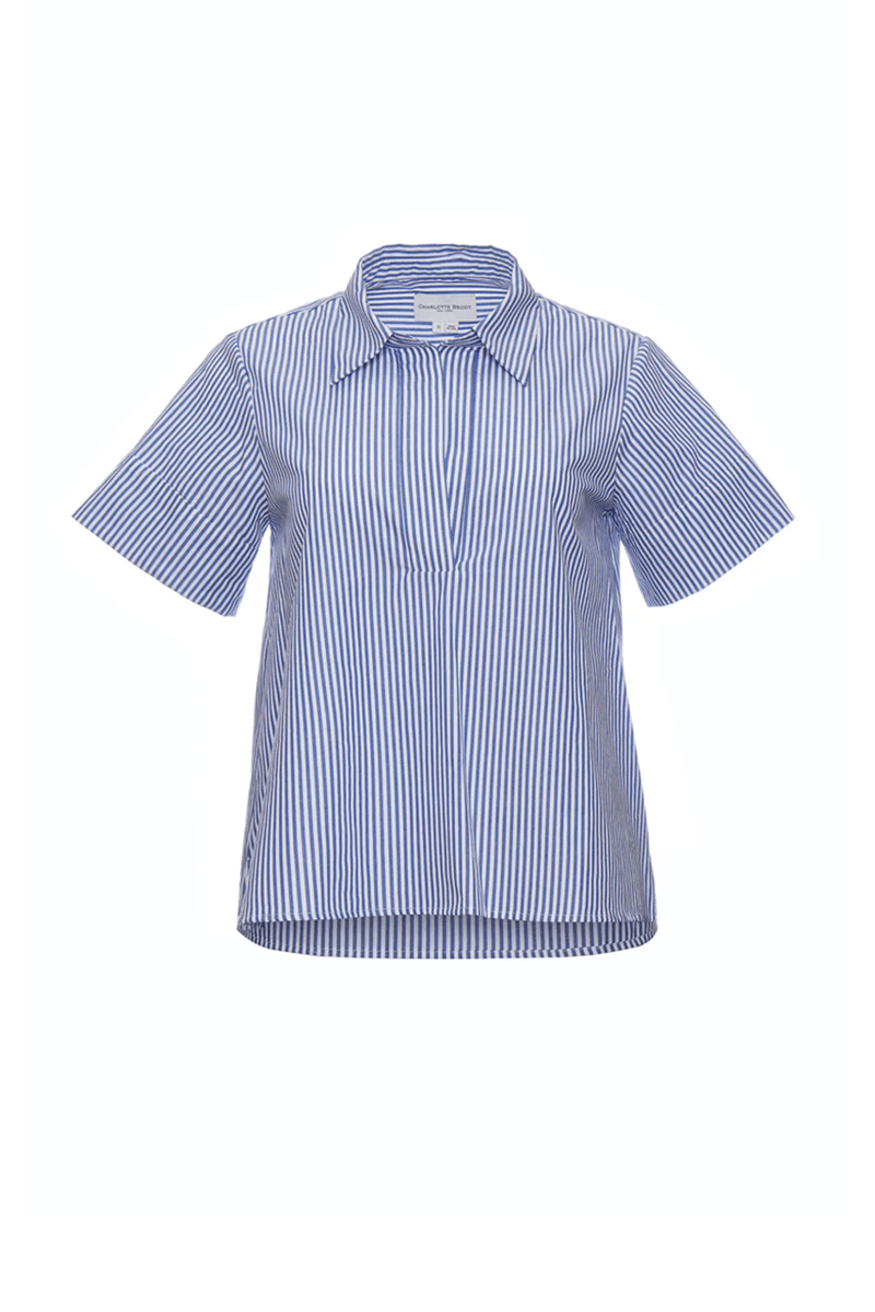 Prado Blouse - Navy Stripe