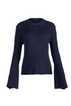 Trumpet Sleeve Sweater - Navy