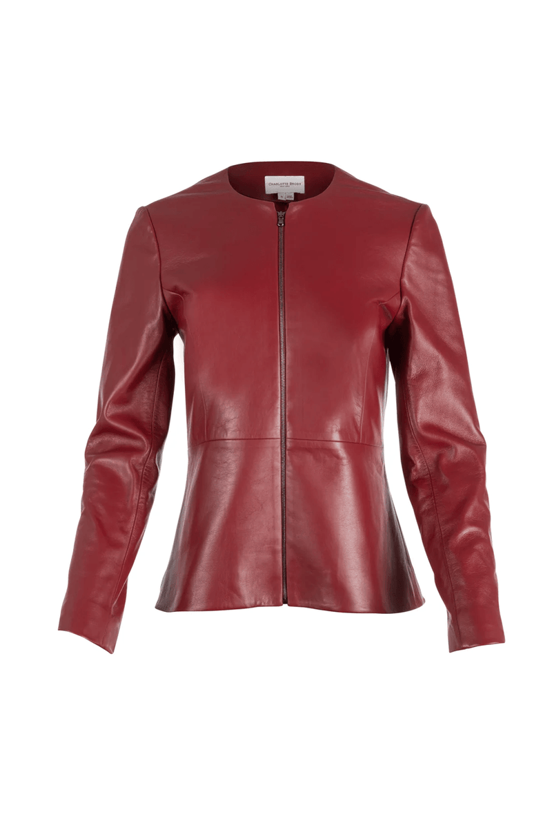 Peplum Jacket - Merlot