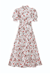 Palma Dress - Red Watercolor Floral