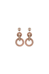 Corded Hoop Earrings - Blush Gold