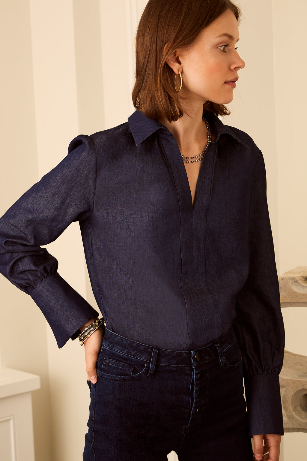 Laurel Blouse - Chambray