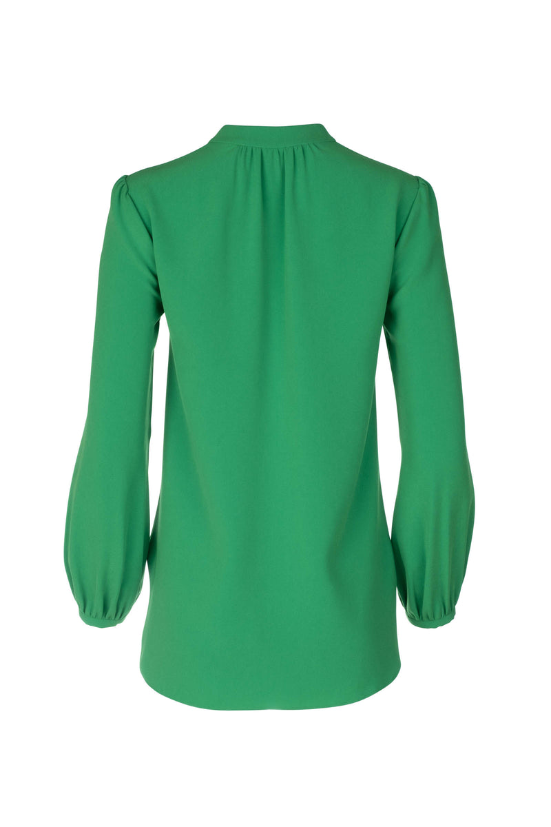 Long Sleeve Gathered Blouse - Emerald – Charlotte Brody