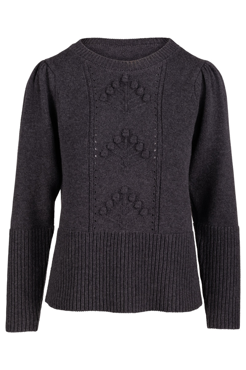 Garden Cable Sweater - Charcoal