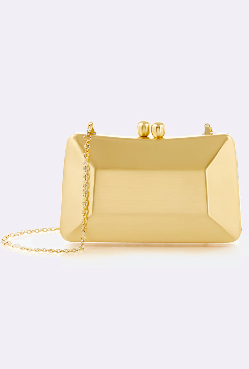 Brushed Matte Gold Clutch