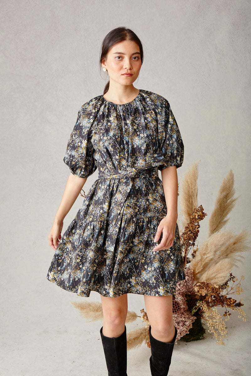 Mayapple Dress - Denim Bursting Blooms – Charlotte Brody