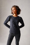 Garden Cable Sweater - Charcoal